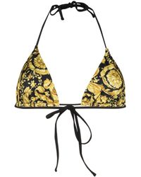 Versace - Barocco Triangle Bikini Top - Lyst