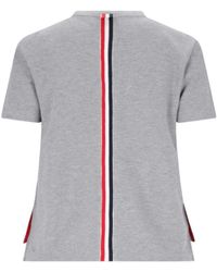 Thom Browne - Tricolor Detail T-shirt On The Back - Lyst