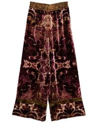 Pierre Louis Mascia - Velvet Wide-Leg Trousers - Lyst