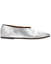 Marsèll Coltellaccio leather ballerinas shoes - Silver