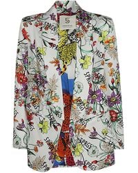 5 PROGRESS - Printed Single-Breasted Jacket - Lyst