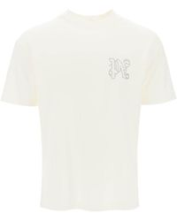 Palm Angels - T-Shirt With Studded Monogram - Lyst