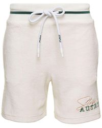 Autry - White Bermuda Shorts With Drawstring And Staple X Logo Detail In Jersey Man - Lyst