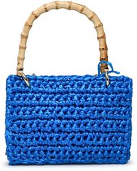 Chica - Light Blue Raffia Meteor Bag - Lyst