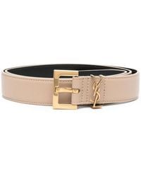 Saint Laurent - Leather Logo Belt For - Lyst