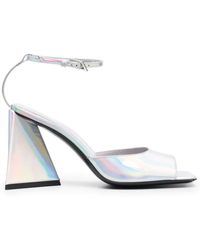 The Attico - Piper Faux Patent Leather Heel Sandals - Lyst
