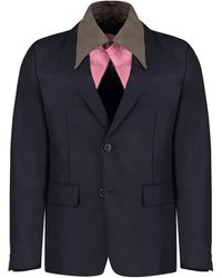 Prada - Wool Single-Breasted Jacket - Lyst