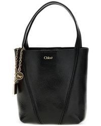 Chloé - Spin Small Leather Tote Bag - Lyst