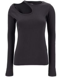 Low Classic - Long Sleeve T-Shirt With Cut-Out - Lyst