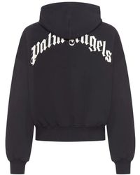 Palm Angels - Back Curved Logo Loose Hoody - Lyst