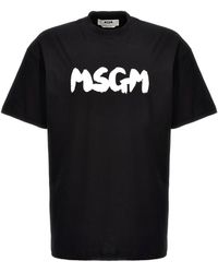 MSGM - Logo T-Shirt - Lyst