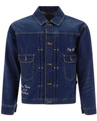 Human Made - Embroidered Denim Jacket - Lyst