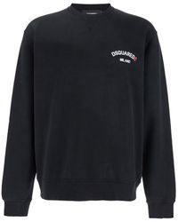 DSquared² - Crewneck Sweatshirt With Logo Lettering On The Front - Lyst