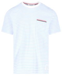 Thom Browne - Stripe T-shirt - Lyst
