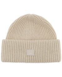 Acne Studios - Ribbed Wool Beanie Hat With Cuff - Lyst