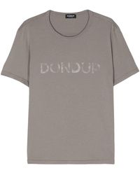 Dondup - Short-Sleeved Cotton T-Shirt With Logo Print - Lyst