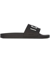 DSquared² - Icon Embossed Print Sliders - Lyst