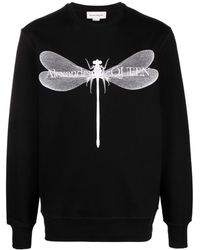 Alexander McQueen - Dragonfly Graphic-print Cotton-jersey Sweatshirt X - Lyst