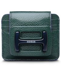 Hogan - Plexi Card Holder In Green Leather - Lyst