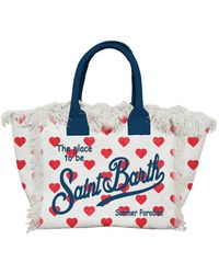 Saint Barth - Colette Heart Cotton Canvas Bag - Lyst