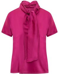 Jucca - Blouse With Bow - Lyst