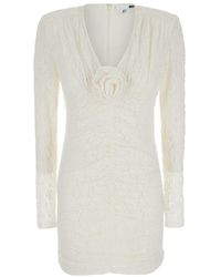 ROTATE BIRGER CHRISTENSEN - Mini Dress With Rose Patch - Lyst