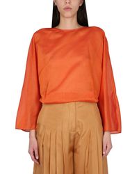 Alberta Ferretti - Cotton And Silk Shirt - Lyst