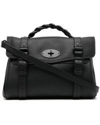 Mulberry - Alexa Heavy Black Leather Handbag Woman - Lyst