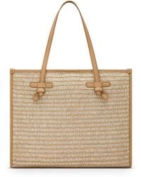 Gianni Chiarini - Marcella Shopping Bag With Straw Effect - Lyst