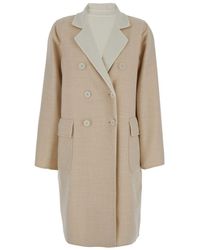 Eleventy - And Reversible Coat With Buttons - Lyst