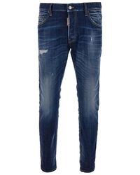 DSquared² - 'Skater' Fitted Jeans With Logo Patch - Lyst