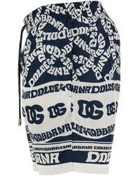 Dolce & Gabbana - Logo Print Swim Shorts - Lyst