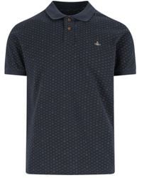 Vivienne Westwood - Polka Dot Cotton Polo With Classic Collar - Lyst