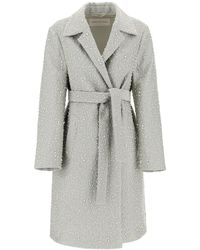 Dries Van Noten - "Jacquard Fabric Coat With Pearl Embell - Lyst