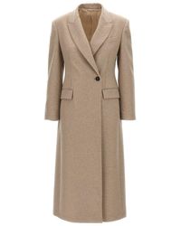 Brunello Cucinelli - Single-Breasted Wool Coat - Lyst