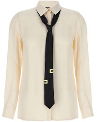 Elisabetta Franchi - Butter Shirt With Tie - Lyst