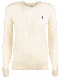Ralph Lauren - Wool And Cashmere Cable-Knit Crew-Neck Sweater - Lyst