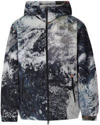 DIESEL - J-warrett-print Multicolor Hooded Jacket - Lyst