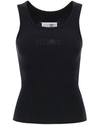 MM6 by Maison Martin Margiela - Tank Top With Numeric Logo - Lyst