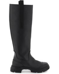 Ganni - Recycled Rubber Knee High Boots - Lyst
