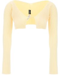 Jacquemus - La Maille Pralù Micro Cardigan - Lyst