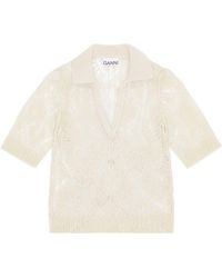Ganni - Lace Shirt - Lyst