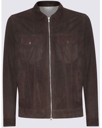 Barba Napoli - Brown Leather Jacket - Lyst
