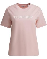 Burberry - Cotton T-Shirt With Logo - Lyst