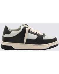 Represent - White And Black Leather Apex Sneakers - Lyst