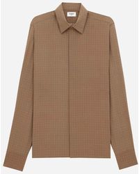 Saint Laurent - Polka Dot Silk Shirt - Lyst