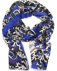 Etro Wool And Silk Scarf - Blue