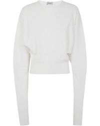 Mrz - Round Neck Parisienne Over-shoulder Sleeves Sweater Clothing - Lyst