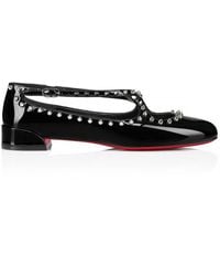 Christian Louboutin - Pilouta Jane Spikes Patent Flat - Lyst