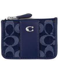 COACH Signature Pvc Mini Id Skinny Purse in White | Lyst UK